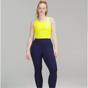 NWT Lululemon Neon Yellow Athletic Power Pivot Ribbed tank